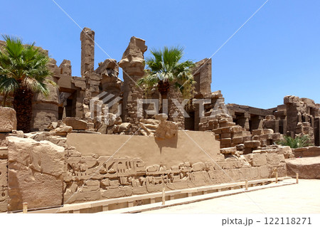 Exploring the Ancient Karnak Temple Complex With Hieroglyphs and Ruins Under the Egyptian Sun Exploring the Ancient Karnak Temple Complex With Hieroglyphs and Ruins Under the Egyptian Sun 122118271