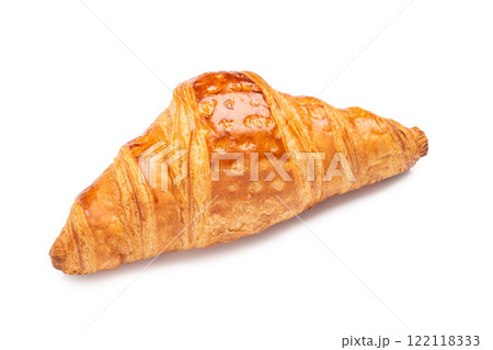 Delicious fresh croissant isolated on white background Delicious fresh croissant isolated on white background 122118333
