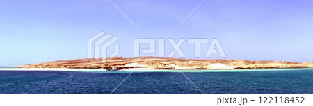 Stunning Panorama of Paradise Island in Red Sea Egypt Showcasing Clear Waters Tranquil Landscapes Stunning Panorama of Paradise Island in Red Sea Egypt Showcasing Clear Waters Tranquil Landscapes 122118452