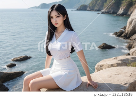 海辺の美女 122118539