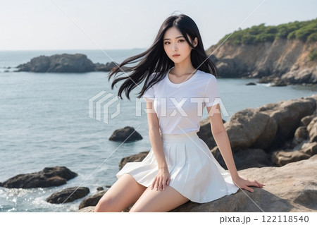 海辺の美女 122118540