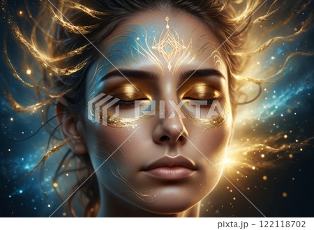 portrait of a girl who sleeps and dreams 122118702