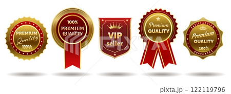 Premium quality colorful badges 122119796