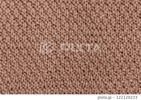 Knitted pearl wool background. Demonstrating color of 2025 year mocha mousse 122120233