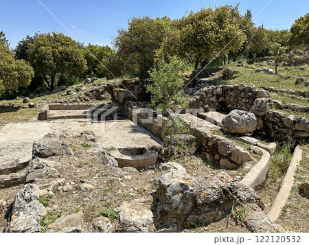 Ruins Khirbet Hanoot served as a roadside station on the Roman emperor's road from Gaza to Jerusalem Ruins Khirbet Hanoot served as a roadside station on the Roman emperor's road from Gaza to Jerusalem 122120532