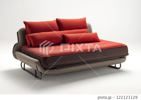 Transformable Multifunctional sofa, easily transformable into a bed, with fabric and metal elements 122121129