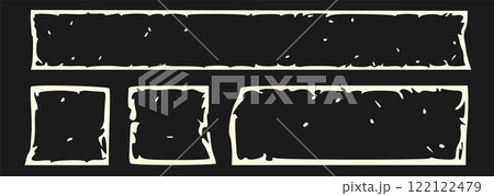 Torn paper pieces vector elements isolated Torn paper pieces vector elements isolated 122122479
