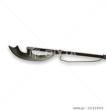 This is a Traditional Farming Tool that features a Unique Blade Design for optimal use This is a Traditional Farming Tool that features a Unique Blade Design for optimal use 122123472