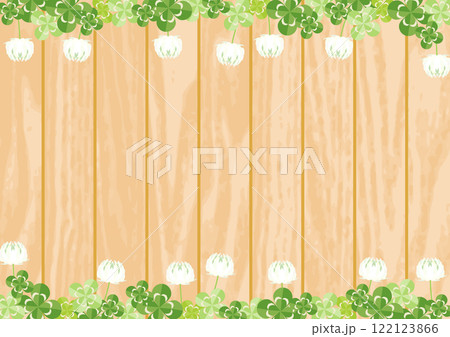 クローバーボード背景、横、白、イラスト、かわいい 122123866