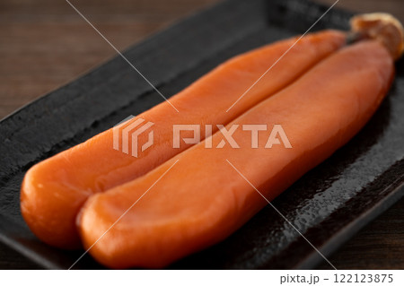 美味しそうなカラスミのクローズアップ 122123875