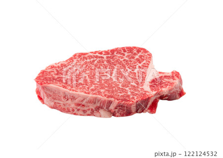 透明背景（png）に国産黒毛和牛のヒレ肉（シャトーブリアン） 122124532