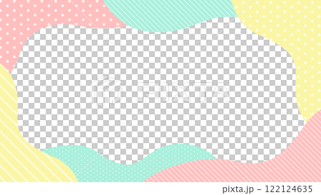 Pop and colorful geometric frame 122124635