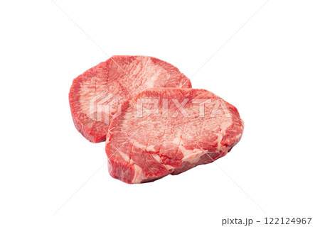 透明背景(png)に厚切りの牛タン肉 透明背景(png)に厚切りの牛タン肉 122124967