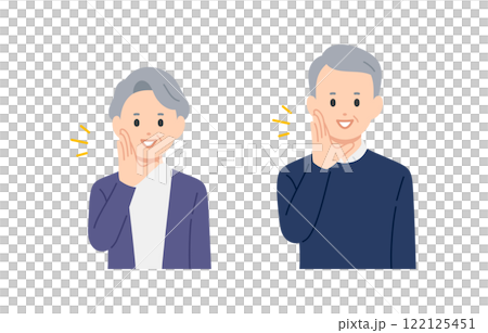 一組老年男女/老年夫婦擺出呼叫姿勢【人物向量圖素材】 一組老年男女/老年夫婦擺出呼叫姿勢【人物向量圖素材】 122125451