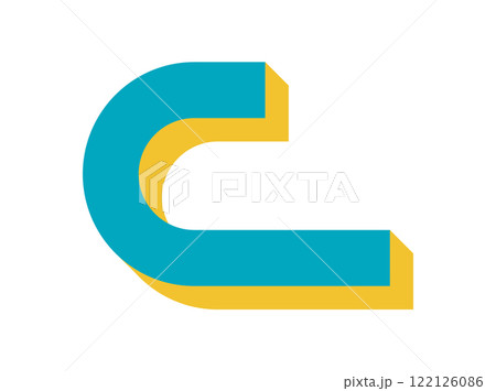 Bold geometric shape with shadow. Abstract icon and modern form create a striking visual element. Minimalist design, flat style, suitable for contemporary projects and graphic applications. Bold geometric shape with shadow. Abstract icon and modern form create a striking visual element. Minimalist design, flat style, suitable for contemporary projects and graphic applications. 122126086