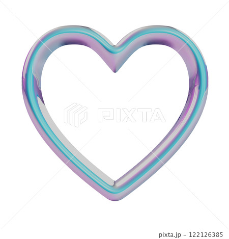 ゆめかわいいメタリックなハートのリングのアイコン ゆめかわいいメタリックなハートのリングのアイコン 122126385