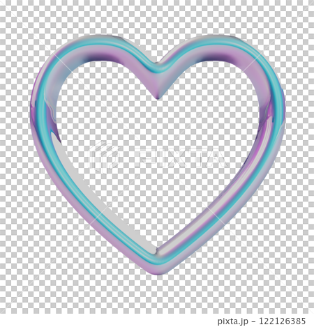 ゆめかわいいメタリックなハートのリングのアイコン ゆめかわいいメタリックなハートのリングのアイコン 122126385