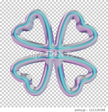 Dreamy cute metallic clover ring icon Dreamy cute metallic clover ring icon 122126386