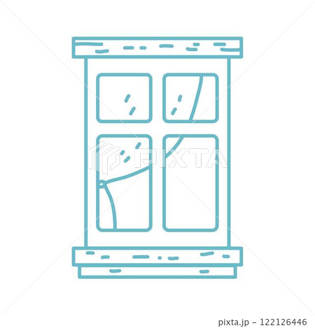 interior sketch painted window outlineのイラスト素材 [122126446] - PIXTA