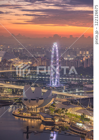 Vibrant Singapore Skyline at Dawn Vibrant Singapore Skyline at Dawn 122126675