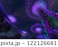 Enchanting Night View of Garden by the bay Illuminated Urban Gardens 122126681