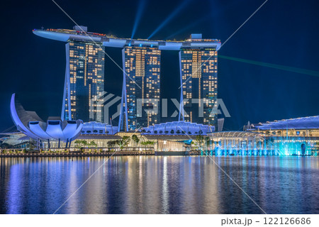 Night View of Marina Bay Sands in Singapore 122126686