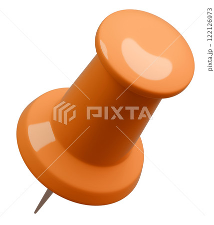3D背景素材_画鋲_オレンジ 122126973