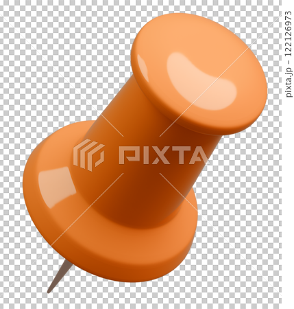3D背景素材_画鋲_オレンジ 122126973