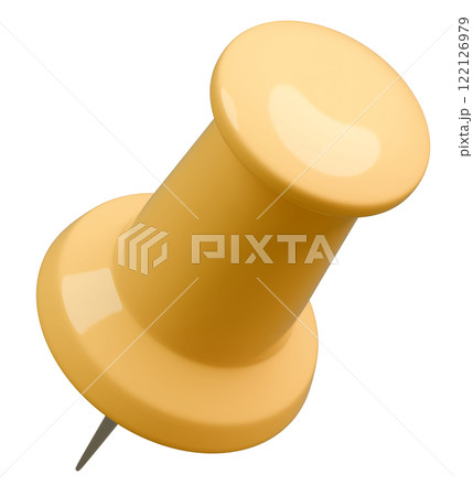 3D背景素材_画鋲_黄色 3D背景素材_画鋲_黄色 122126979