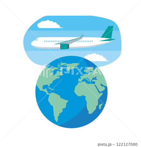 国際線の航空機 122127080
