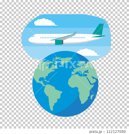 国際線の航空機 122127080