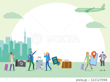 旅行と人々のイラスト 旅行と人々のイラスト 122127098