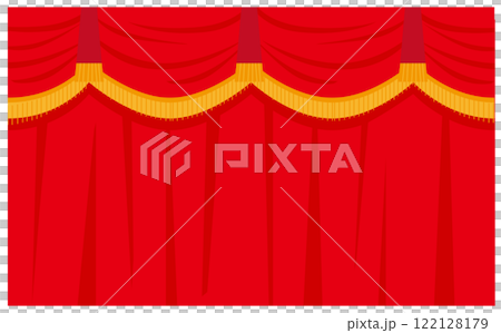 Red curtain stage illustration background material Red curtain stage illustration background material 122128179