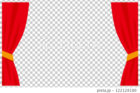 紅色banner舞台插畫背景素材 122128180
