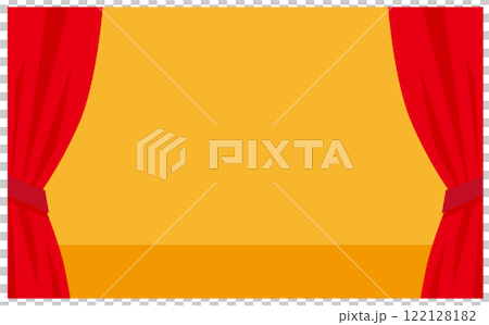 Red curtain stage illustration background material 122128182
