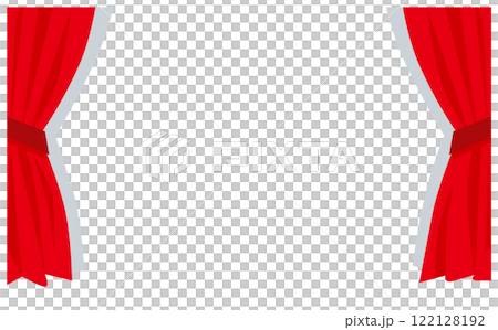 紅色banner舞台插畫背景素材 122128192