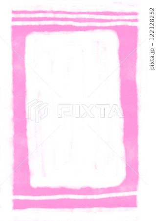イラスト素材: ピンク背景の抽象画　線あり（斑） 122128282