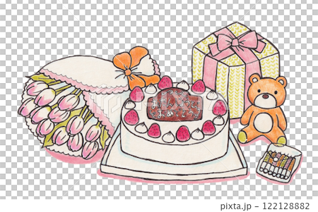 Cute birthday illustration 122128882