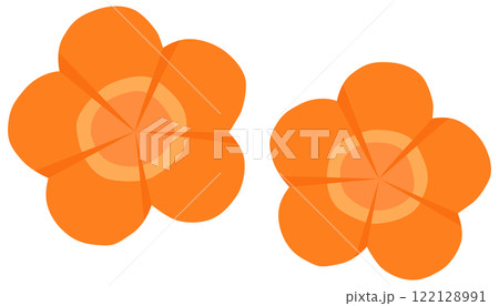 ねじり梅のイラスト 飾り切り ベクター素材 122128991