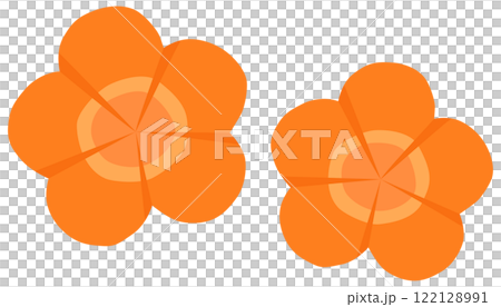 ねじり梅のイラスト 飾り切り ベクター素材 122128991