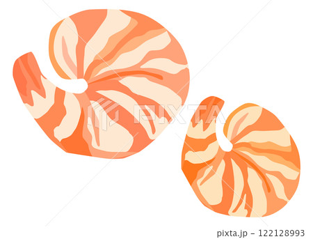 海老 ボイル むき海老 ベクター素材 122128993