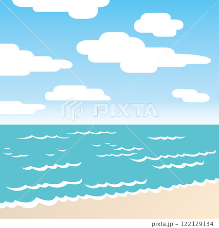 海の背景ベクター素材です 122129134