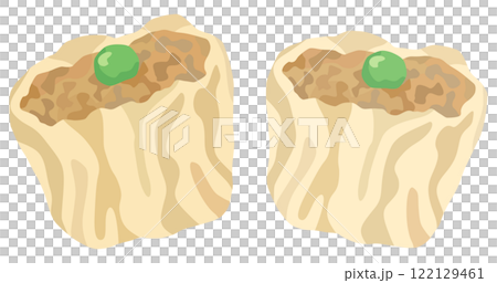 燒麥上面有青豌豆向量素材 122129461