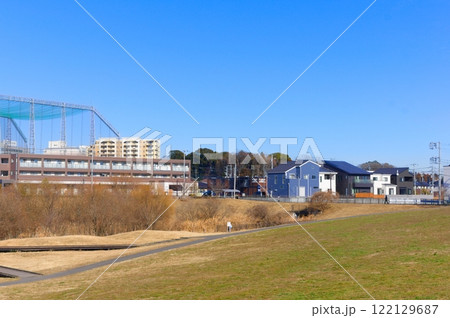 千葉県流山市大堀川防災調節池周辺2025年1月 122129687
