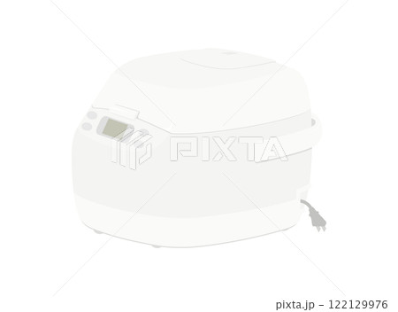 白い炊飯器のイラスト 白い炊飯器のイラスト 122129976