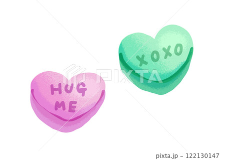 キャンディハート 手描きイラスト素材 122130147