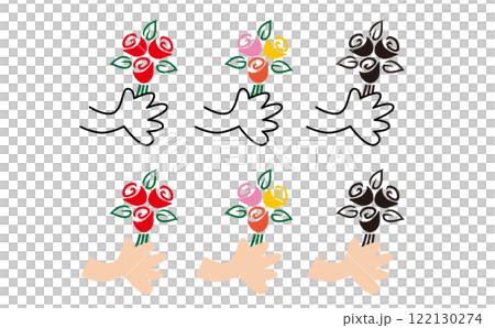 花束を持つ手 122130274