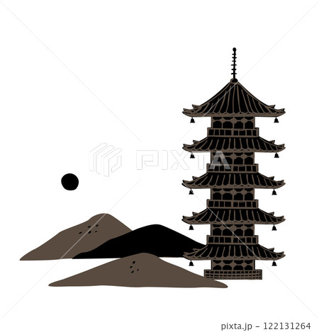 五重塔のイラスト 122131264