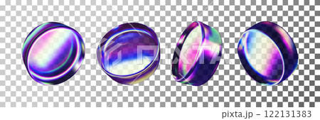 3d set of glass shapes with holographic effect 3d set of glass shapes with holographic effect 122131383