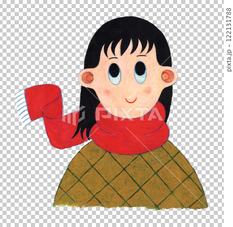 Girl dressed for winter 122131788